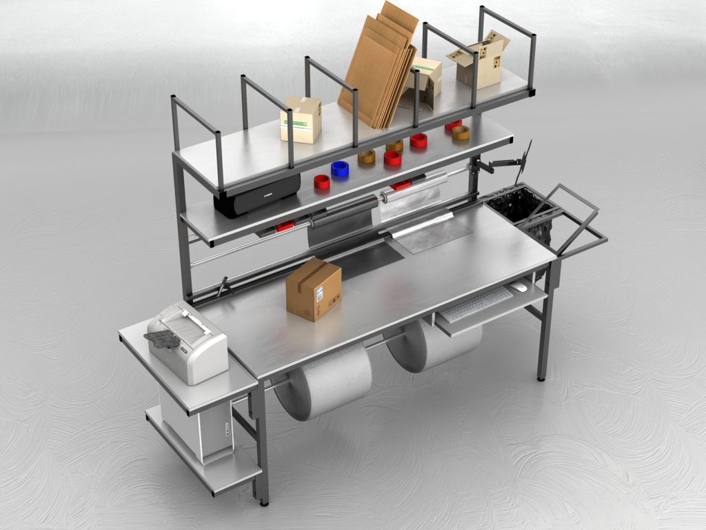 stół do pakowania paczek