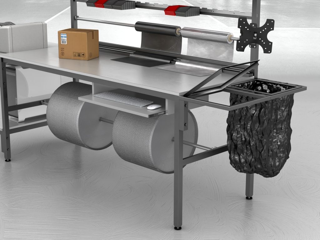 stół do pakowania paczek