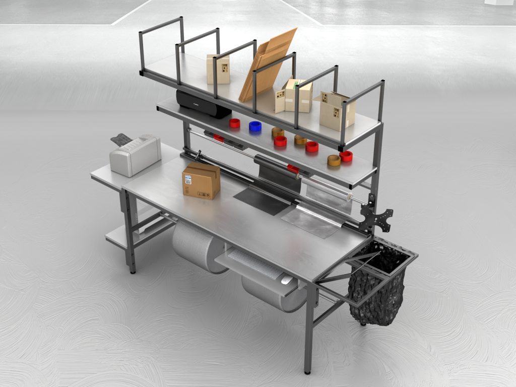 stół do pakowania paczek