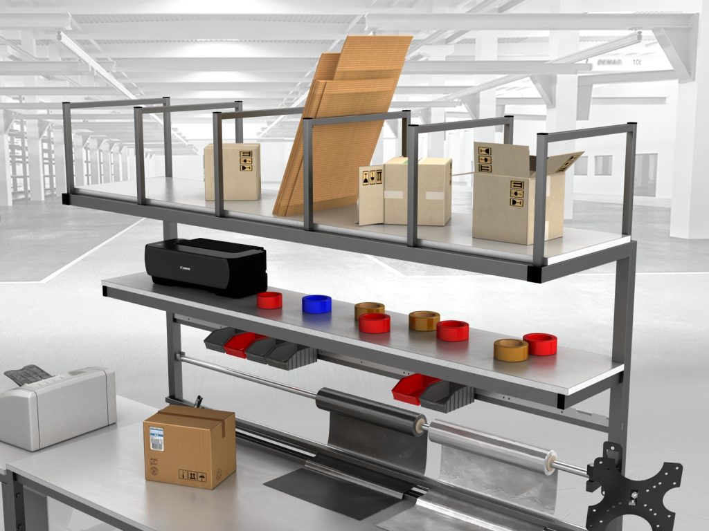 stół do pakowania paczek