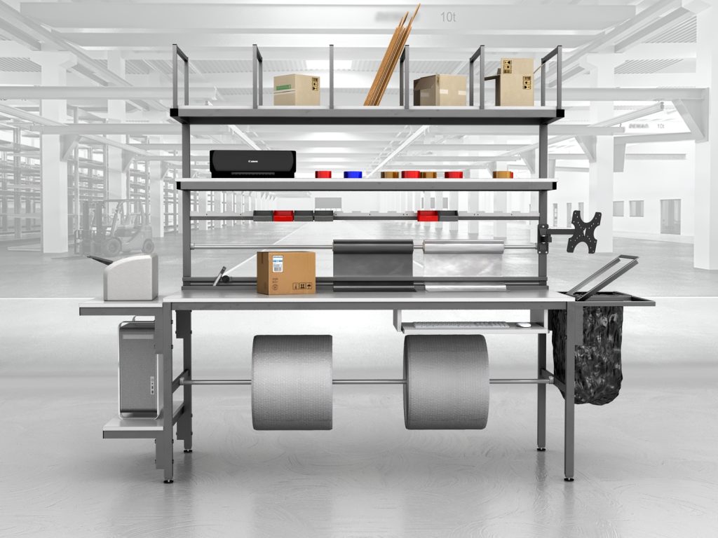 stół do pakowania paczek