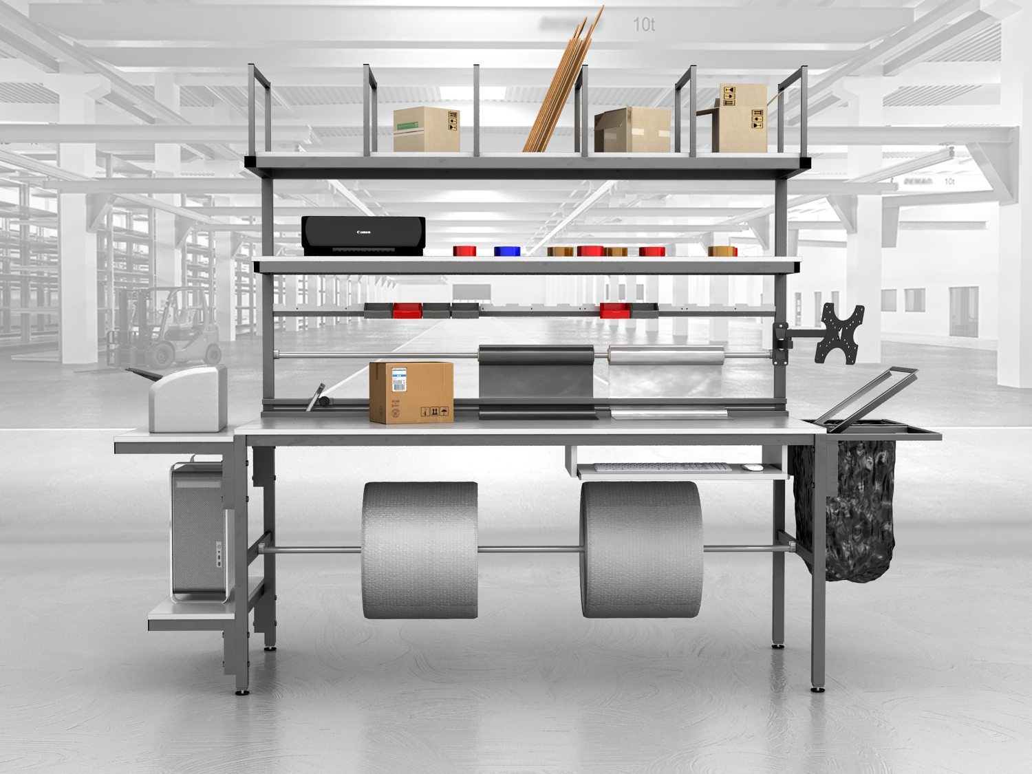 stół do pakowania paczek