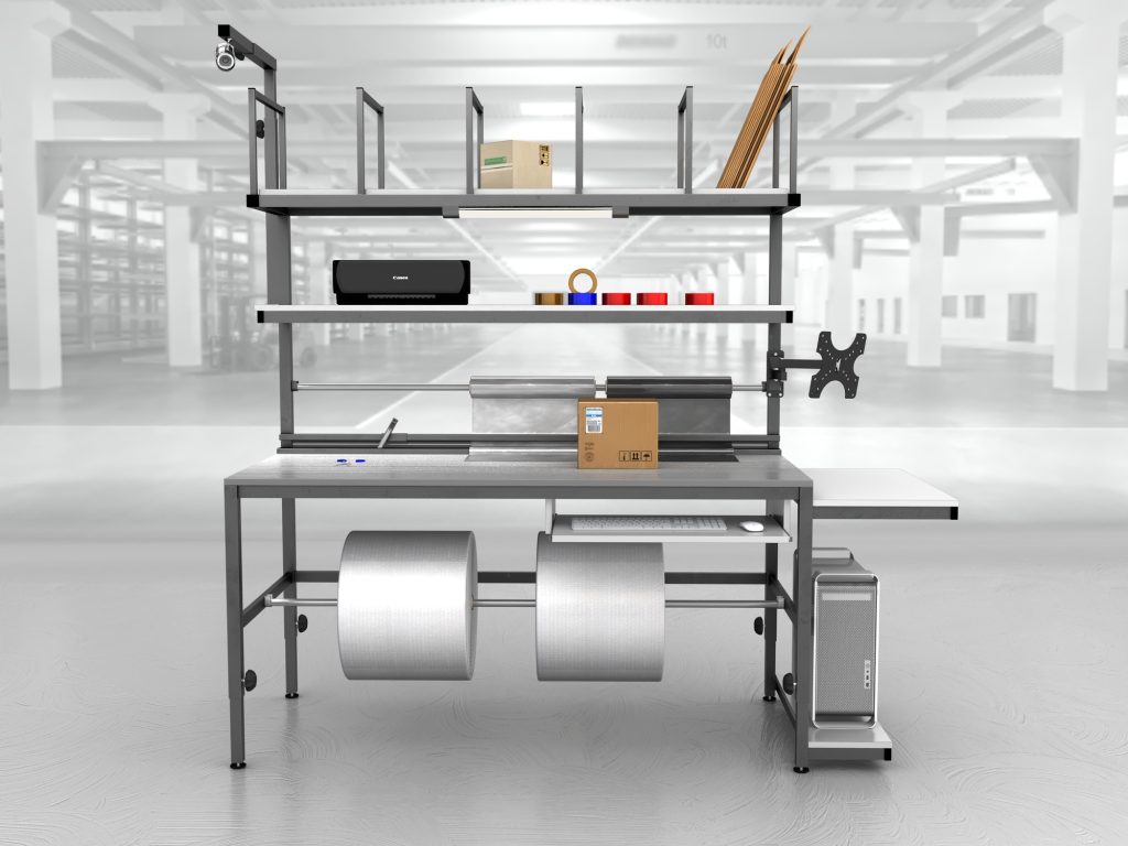 stół do pakowania paczek