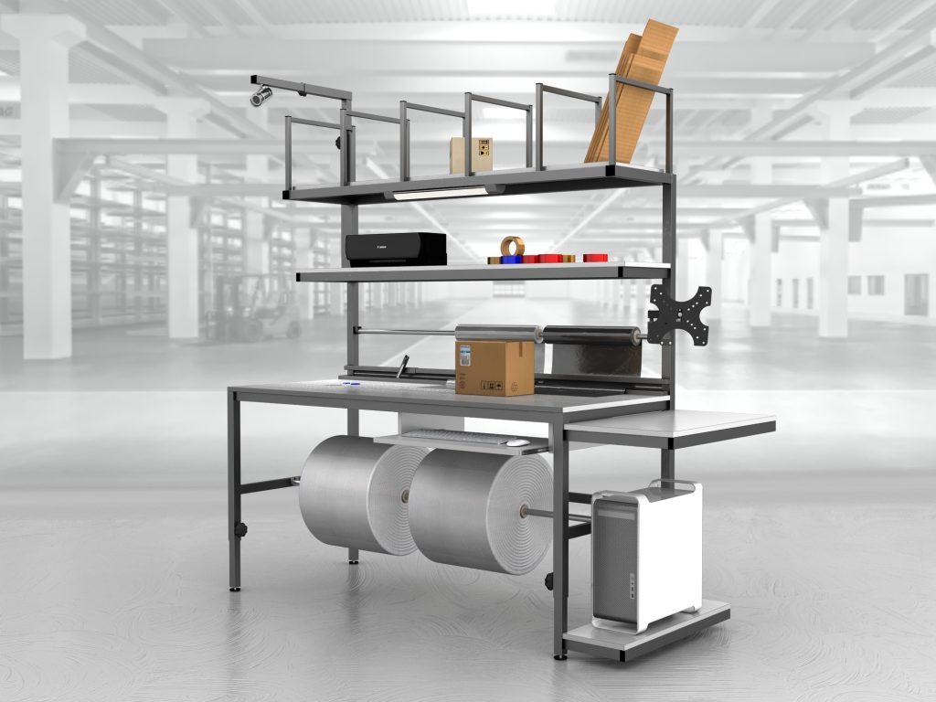 stół do pakowania paczek