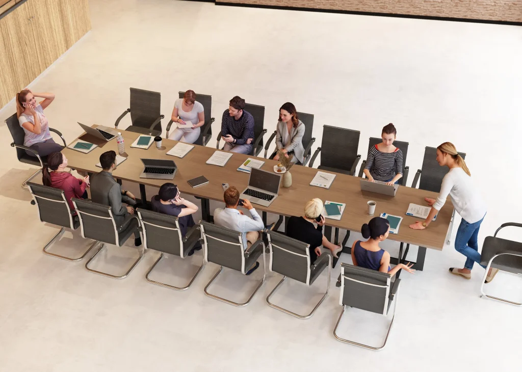 Stół loftowy do konferencji Swing 18 420x100cm na 18 osob