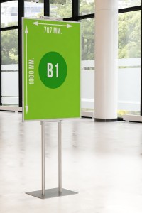 Składany stojak ekspozytor prezenter na plakat B1 707x1000mm