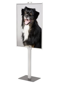 Stojak na plakat z anodowanego aluminium Składany stojak ekspozytor prezenter na plakat B1 707x1000mm