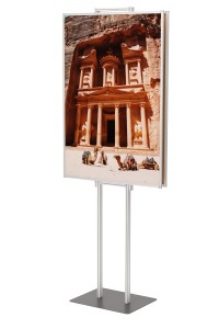 Dwustronny składany stojak ekspozytor na plakat 2 x B1 707x1000mm