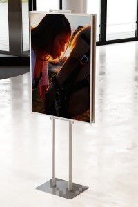 Dwustronny składany stojak ekspozytor na plakat 2 x B1 707x1000mm