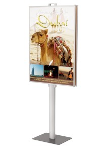 Dwustronny składany stojak ekspozytor na plakat 2 x B1 707x1000mm
