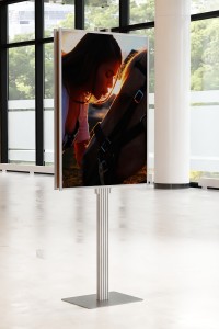 Dwustronny składany stojak ekspozytor na plakat 2 x B1 707x1000mm